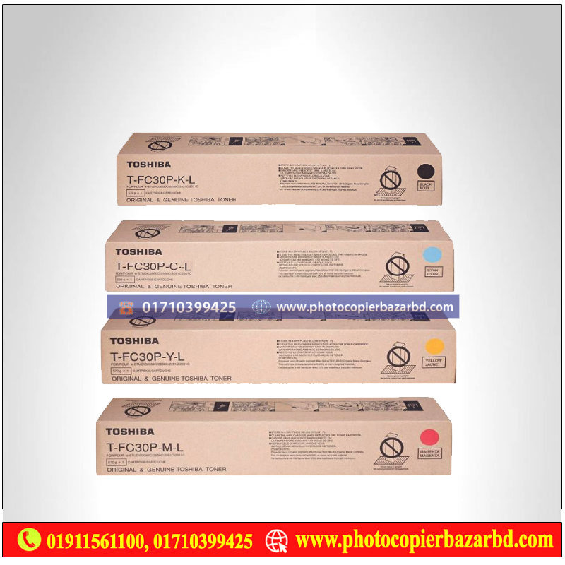 Toshiba e-Studio T-FC30P-Y,M,C,K Genuine Four Color Toner Cartridge Price in Bangladesh